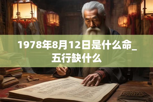 1978年8月12日是什么命_五行缺什么