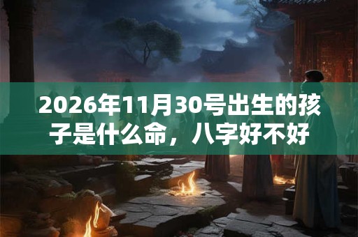 2026年11月30号出生的孩子是什么命，八字好不好