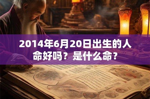 2014年6月20日出生的人命好吗？是什么命？