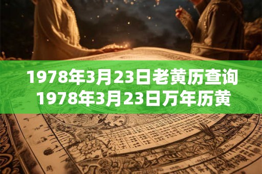 1978年3月23日老黄历查询 1978年3月23日万年历黄道吉日
