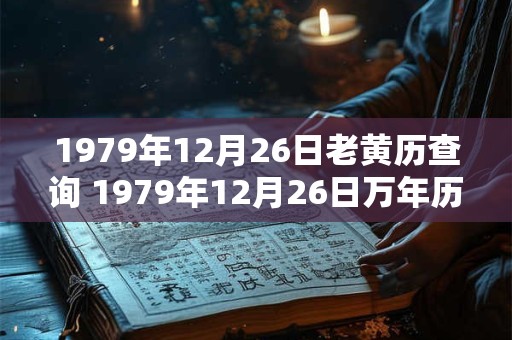 1979年12月26日老黄历查询 1979年12月26日万年历黄道吉日