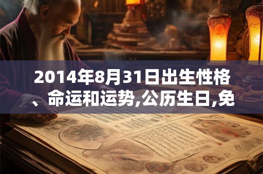 2014年8月31日出生性格、命运和运势,公历生日,免费算命 2014年8月31日出生性格、命运和运势,公历生日,免费算命
