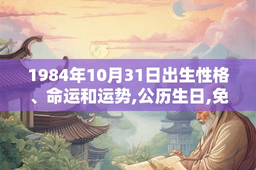 1984年10月31日出生性格、命运和运势,公历生日,免费算命 1984年10月31日出生性格、命运和运势,公历生日,免费算命