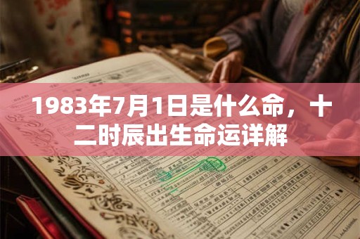 1983年7月1日是什么命，十二时辰出生命运详解