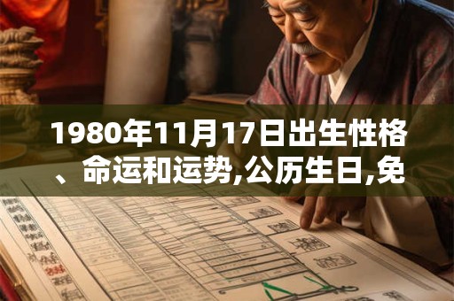 1980年11月17日出生性格、命运和运势,公历生日,免费算命