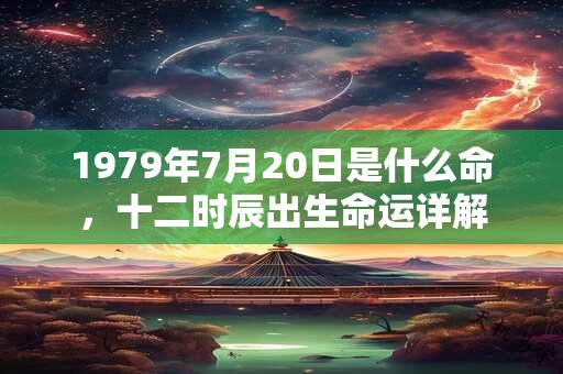 1979年7月20日是什么命，十二时辰出生命运详解
