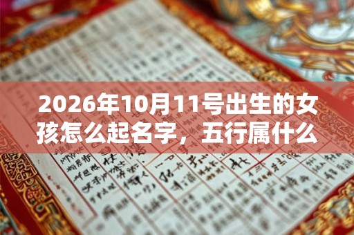 2026年10月11号出生的女孩怎么起名字，五行属什么