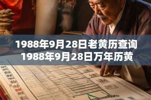 1988年9月28日老黄历查询 1988年9月28日万年历黄道吉日