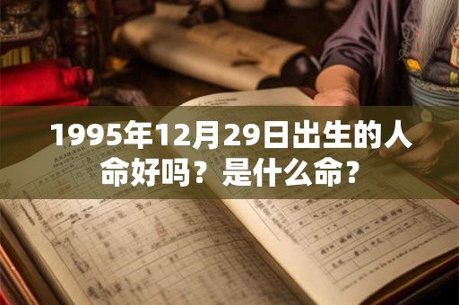 1995年12月29日出生的人命好吗？是什么命？