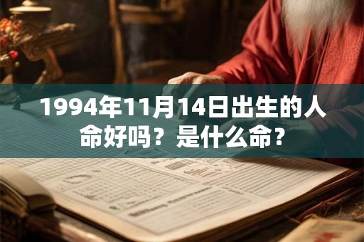 1994年11月14日出生的人命好吗?是什么命? 1994年11月14日出生的人命好吗?是什么命?