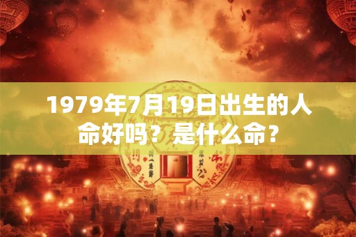 1979年7月19日出生的人命好吗？是什么命？