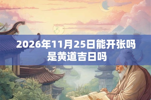 2026年11月25日能开张吗 是黄道吉日吗