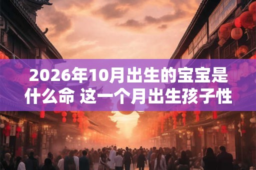 2026年10月出生的宝宝是什么命 这一个月出生孩子性格如何