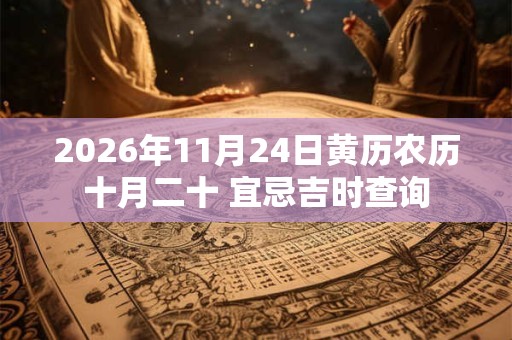 2026年11月24日黄历农历十月二十 宜忌吉时查询