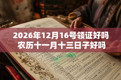 2026年12月16号领证好吗 农历十一月十三日子好吗 2026年12月16号领证好吗 农历十一月十三日子好吗