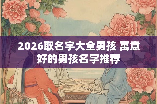2026取名字大全男孩 寓意好的男孩名字推荐 2026取名字大全男孩 寓意好的男孩名字推荐
