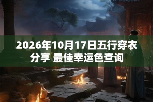 2026年10月17日五行穿衣分享 最佳幸运色查询 2026年10月17日五行穿衣分享 最佳幸运色查询