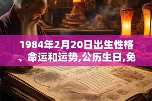 1984年2月20日出生性格、命运和运势,公历生日,免费算命