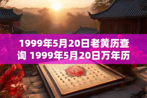 1999年5月20日老黄历查询 1999年5月20日万年历黄道吉日 1999年5月20日老黄历查询 1999年5月20日万年历黄道吉日