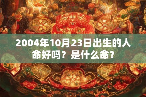 2004年10月23日出生的人命好吗?是什么命? 2004年10月23日出生的人命好吗?是什么命?