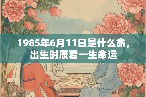1985年6月11日是什么命，出生时辰看一生命运