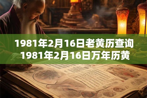 1981年2月16日老黄历查询 1981年2月16日万年历黄道吉日