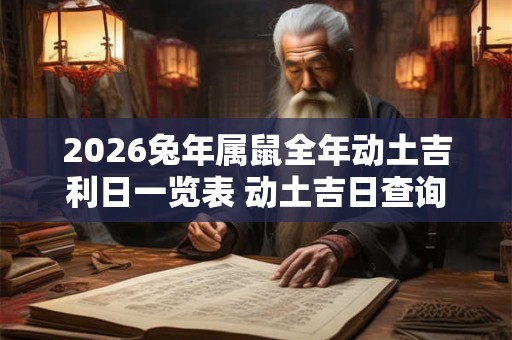 2026兔年属鼠全年动土吉利日一览表 动土吉日查询