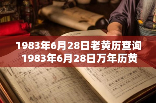 1983年6月28日老黄历查询 1983年6月28日万年历黄道吉日