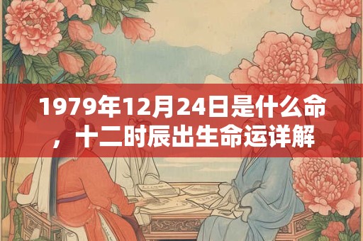 1979年12月24日是什么命，十二时辰出生命运详解