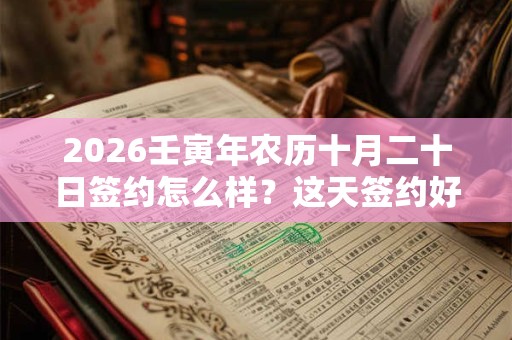 2026壬寅年农历十月二十日签约怎么样?这天签约好吗? 2026壬寅年农历十月二十日签约怎么样?这天签约好吗?