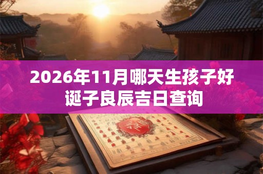 2026年11月哪天生孩子好 诞子良辰吉日查询
