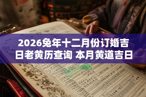 2026兔年十二月份订婚吉日老黄历查询 本月黄道吉日一览表 2026兔年十二月份订婚吉日老黄历查询 本月黄道吉日一览表