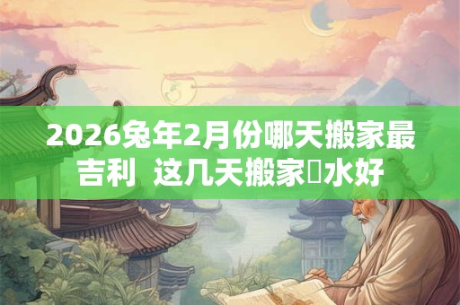 2026兔年2月份哪天搬家最吉利 这几天搬家風水好 2026兔年2月份哪天搬家最吉利 这几天搬家風水好