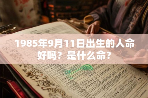 1985年9月11日出生的人命好吗？是什么命？