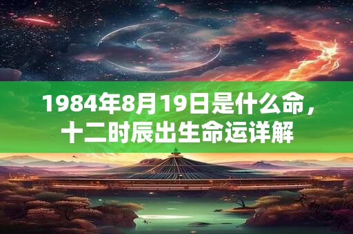 1984年8月19日是什么命，十二时辰出生命运详解