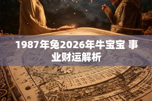 1987年兔2026年牛宝宝 事业财运解析