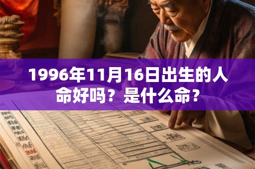 1996年11月16日出生的人命好吗？是什么命？