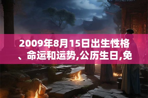 2009年8月15日出生性格、命运和运势,公历生日,免费算命