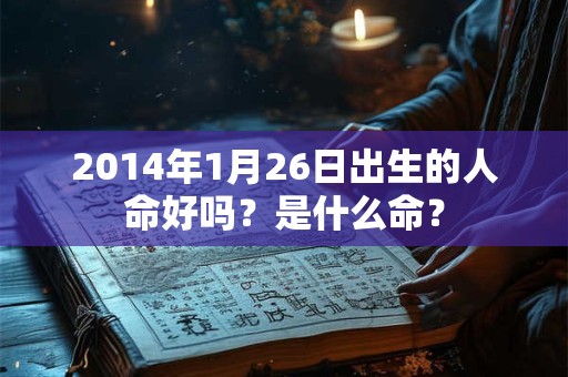 2014年1月26日出生的人命好吗？是什么命？