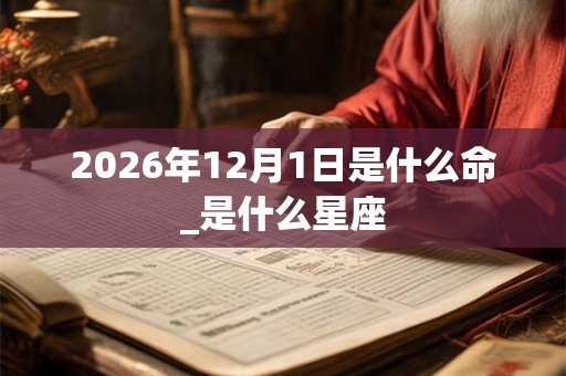2026年12月1日是什么命_是什么星座