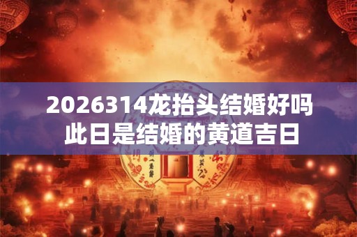 2026314龙抬头结婚好吗 此日是结婚的黄道吉日