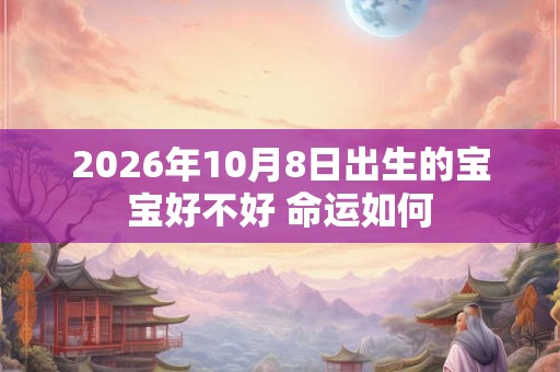 2026年10月8日出生的宝宝好不好 命运如何 2026年10月8日出生的宝宝好不好 命运如何