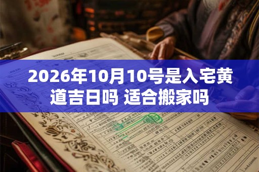 2026年10月10号是入宅黄道吉日吗 适合搬家吗 2026年10月10号是入宅黄道吉日吗 适合搬家吗