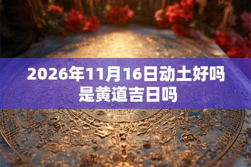 2026年11月16日动土好吗 是黄道吉日吗 2026年11月16日动土好吗 是黄道吉日吗