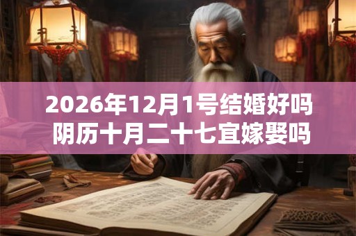 2026年12月1号结婚好吗 阴历十月二十七宜嫁娶吗 2026年12月1号结婚好吗 阴历十月二十七宜嫁娶吗
