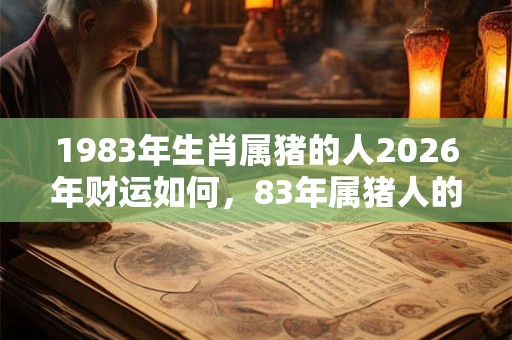 1983年生肖属猪的人2026年财运如何，83年属猪人的大运年
