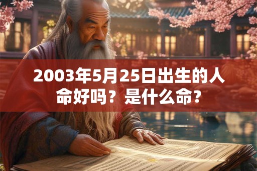 2003年5月25日出生的人命好吗？是什么命？