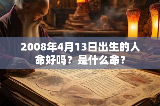 2008年4月13日出生的人命好吗？是什么命？