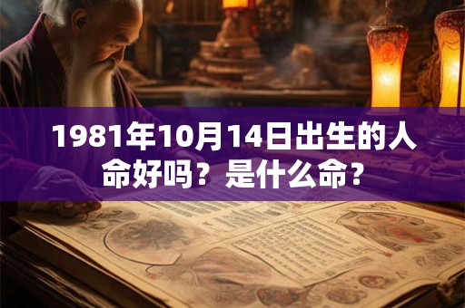 1981年10月14日出生的人命好吗？是什么命？