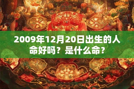 2009年12月20日出生的人命好吗？是什么命？